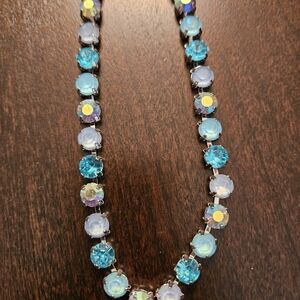 Elegant Blue and Silver Necklace